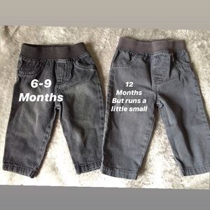 Black and dark grey jeans